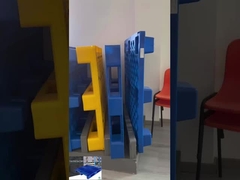 Blue 3 Runners Heavy Duty Plastik Palet Steel Blok Gaya 1300 * 1100 * 160mm